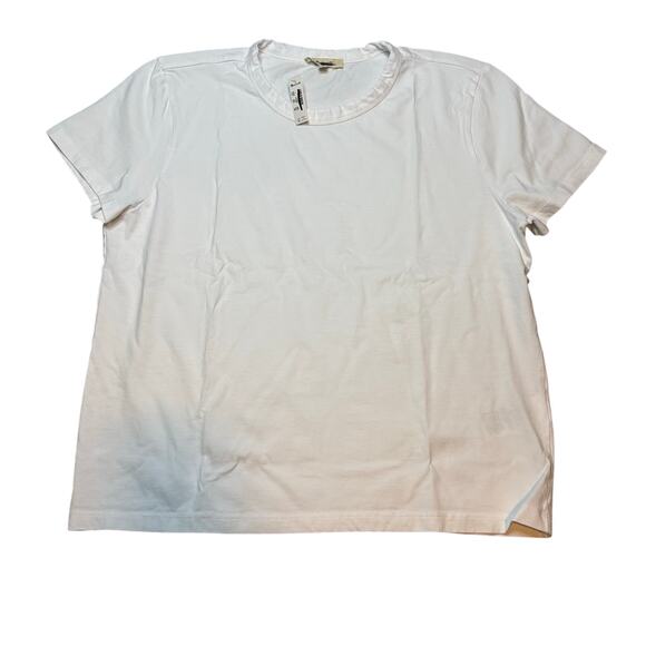 Madewell NWT White Cotton Crewneck Tee Shirt L | Classic Layering Top - Picture 5 of 8